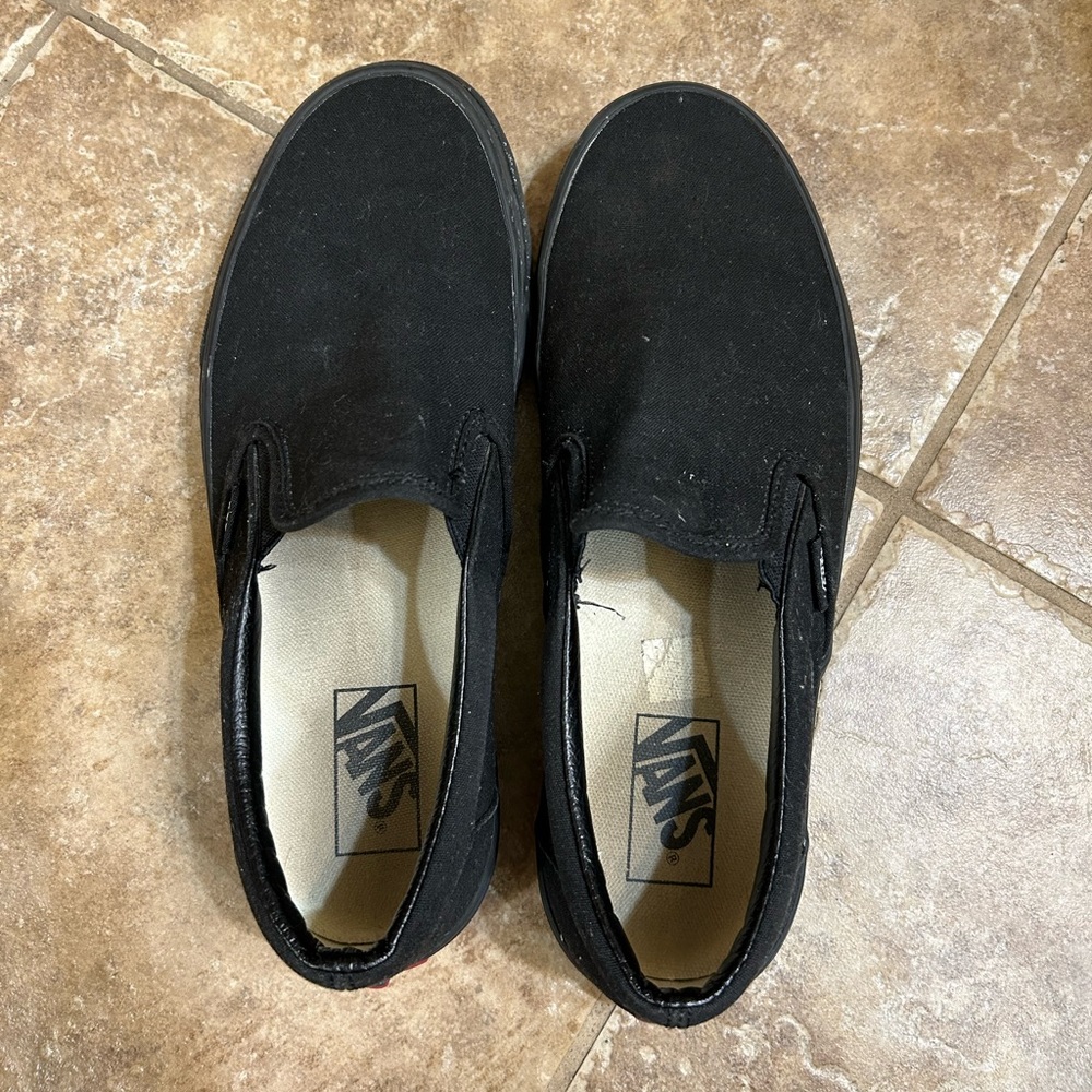 Vans black slip-on classics